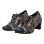 GUGLIELMO ROTTA Block Heels Grey Suede Womens UK 4