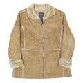 ROUTE 66 Womens Beige Shearling Style Jacket M Polyester Zip Fastening