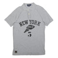 POLO RALPH LAUREN Mens Grey New York Polo Graphic Short Sleeve S Cotton Blend