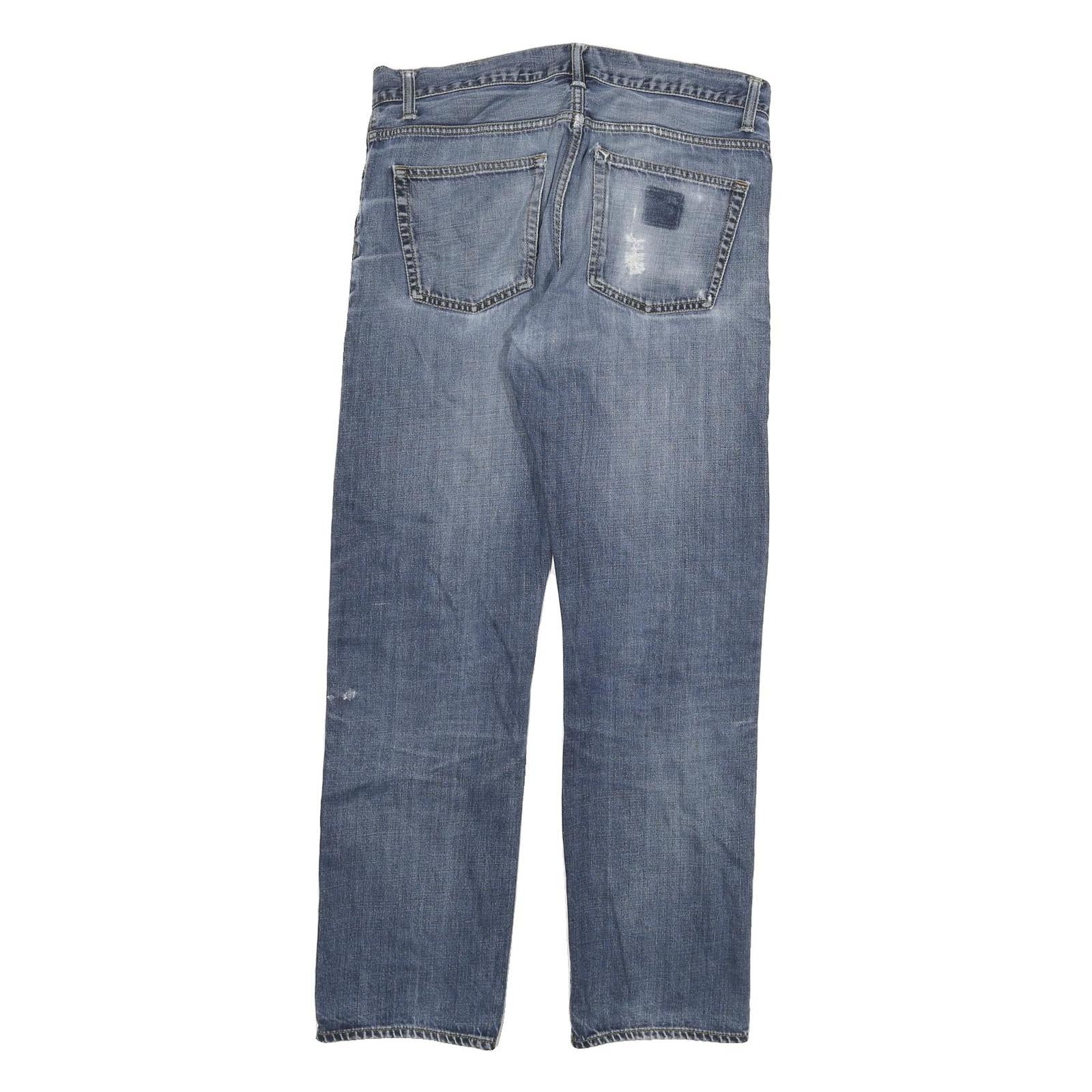 CARHARTT Mens Regular Fit Blue Denim Jeans W32 L32 Classic Zip Cotton Blend