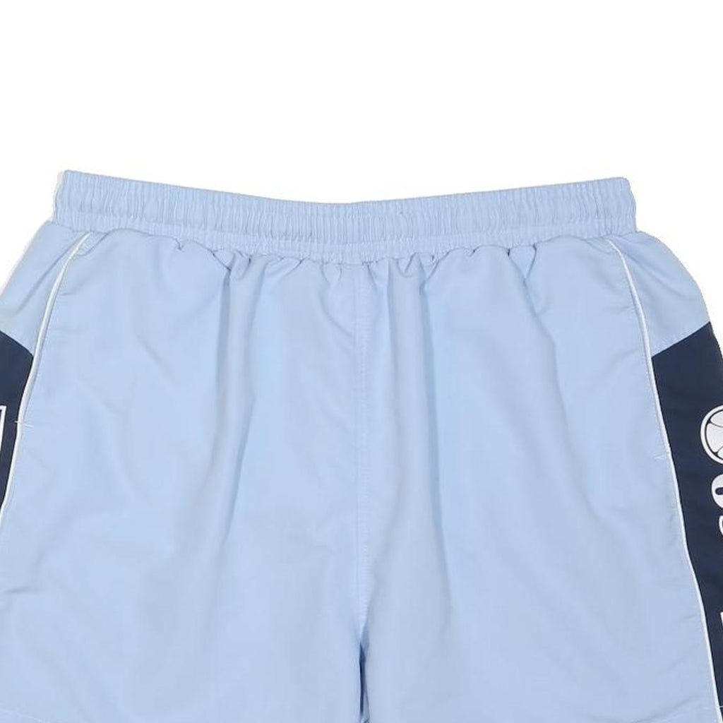 ELLESSE Mens Light Blue Navy Sports Casual Shorts L W32 Polyester Blend