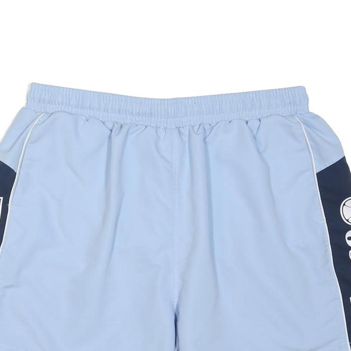 ELLESSE Mens Light Blue Navy Sports Casual Shorts L W32 Polyester Blend