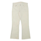 LEVI'S Womens Cream Cotton Blend Regular Flared Trousers W31 L29 Classic Comfort