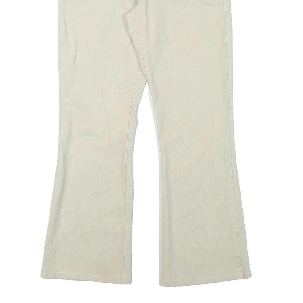 LEVI'S Womens Cream Cotton Blend Regular Flared Trousers W31 L29 Classic Comfort