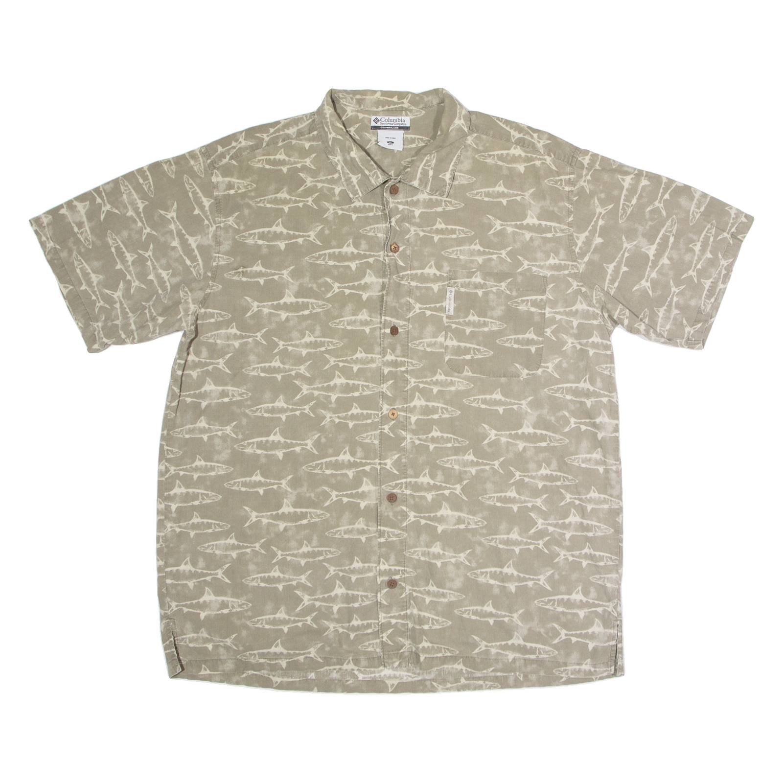 CARLO COLUCCI Mens Shirt Green Crazy Pattern XL
