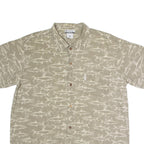 CARLO COLUCCI Mens Shirt Green Crazy Pattern XL