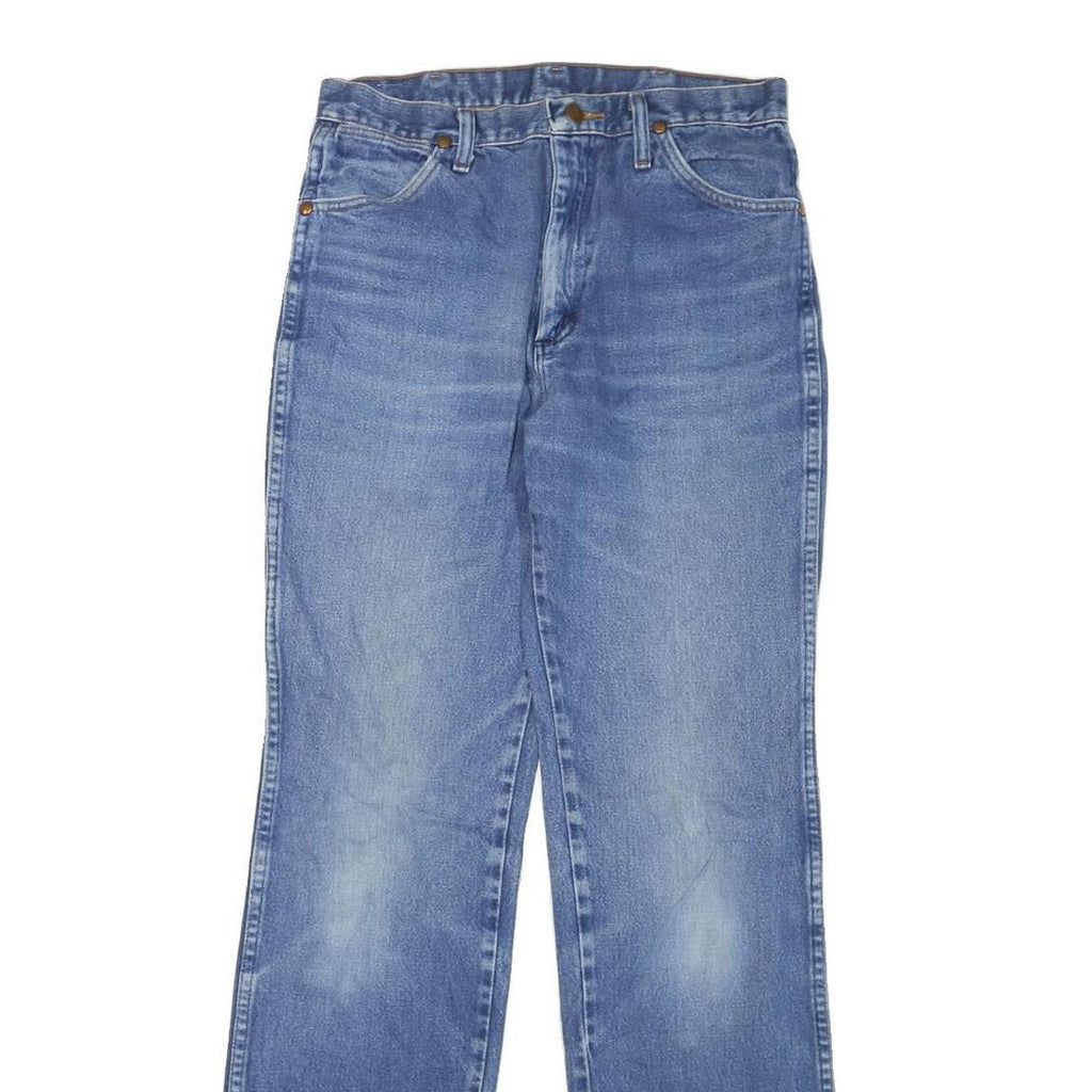 WRANGLER Mens Jeans Blue Regular Straight Denim W31 L34 Classic Zip Pockets