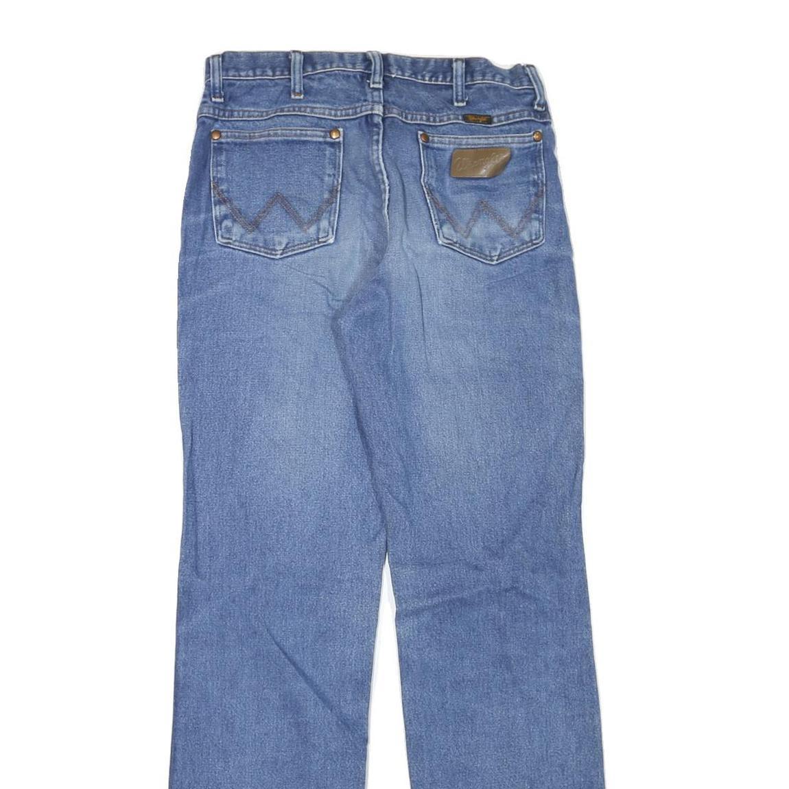 WRANGLER Mens Jeans Blue Regular Straight Denim W31 L34 Classic Zip Pockets