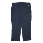 DICKIES Mens Navy Regular Fit Straight Leg Trousers W40 L30 Workwear Casual Zip