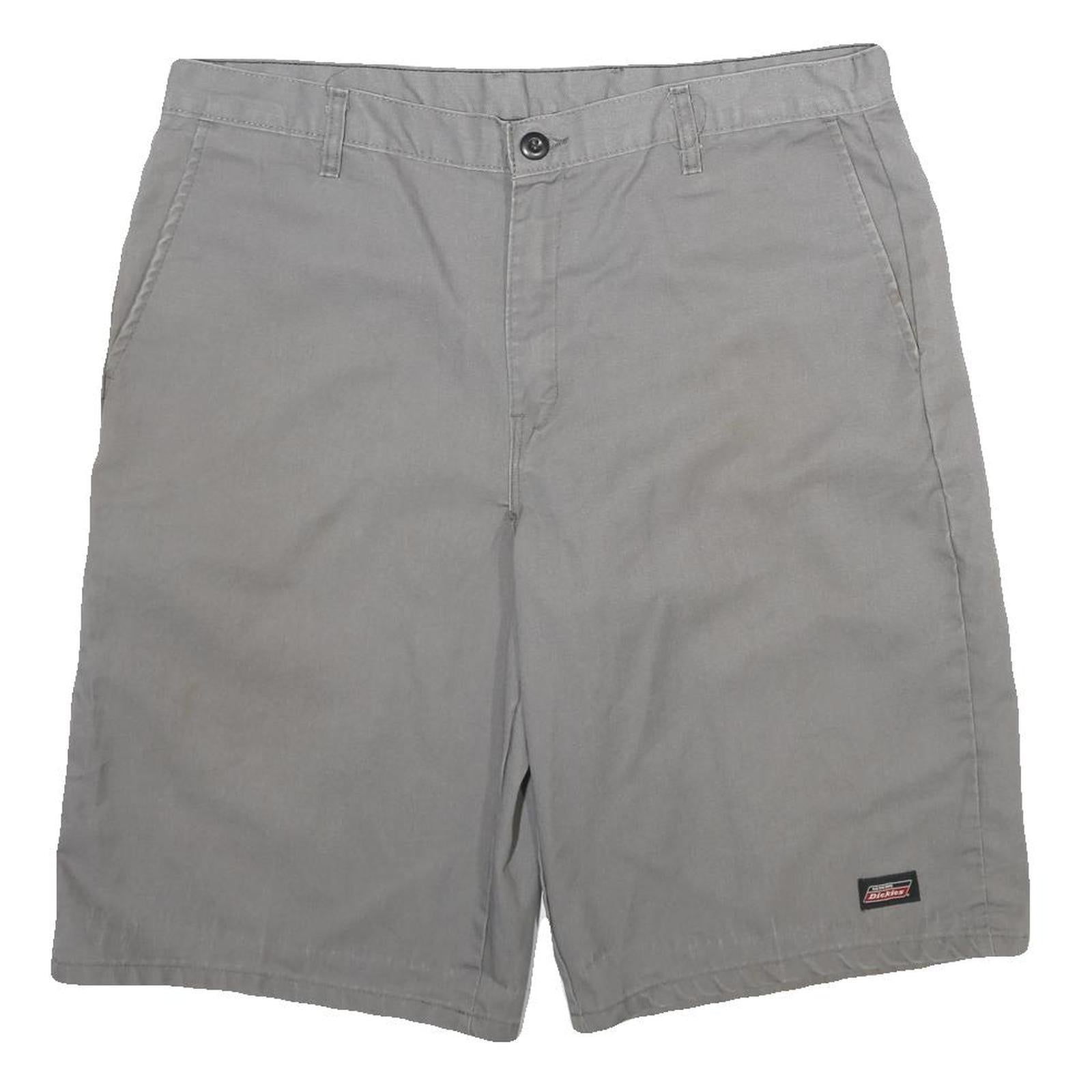 DICKIES Mens Grey Casual Shorts XL W38 Workwear Polyester Blend Comfort