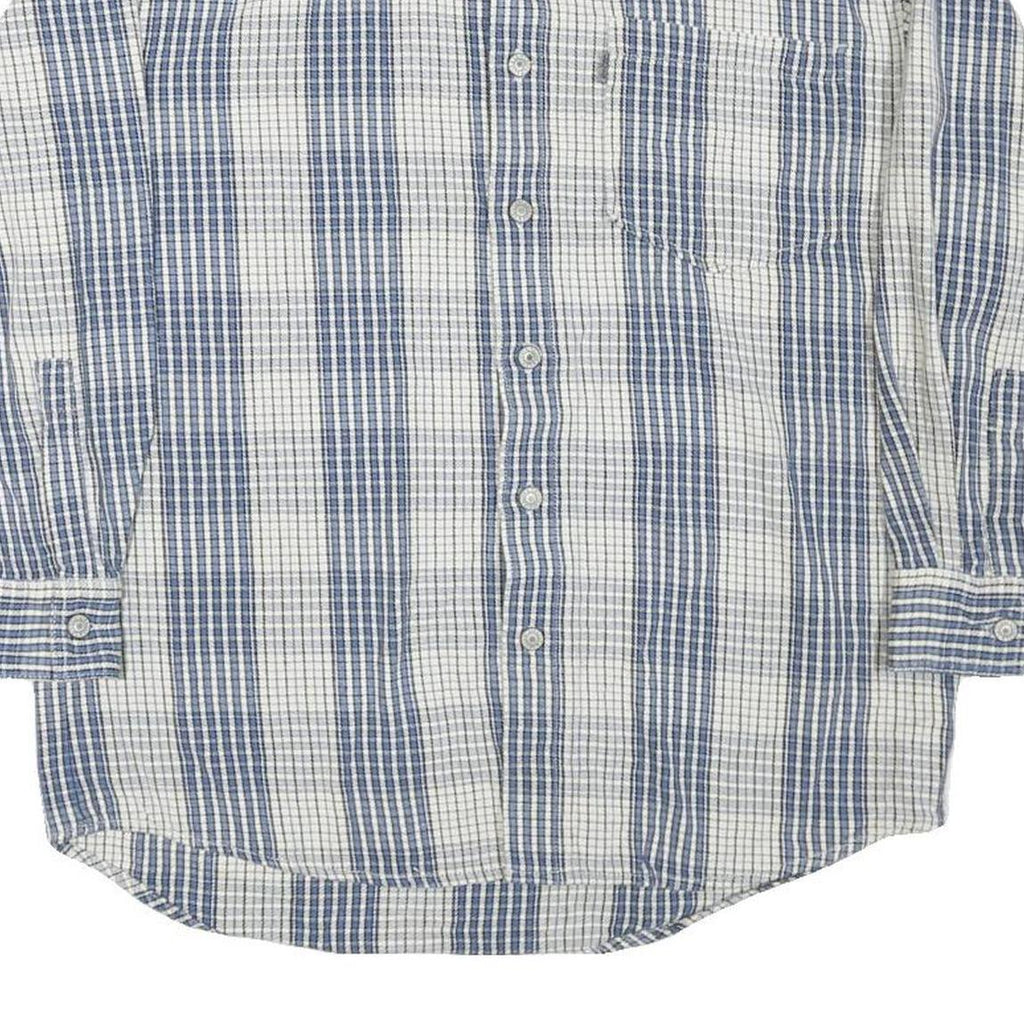 LEVI'S Mens Blue & White Striped Shirt L Cotton Blend Button Down Casual