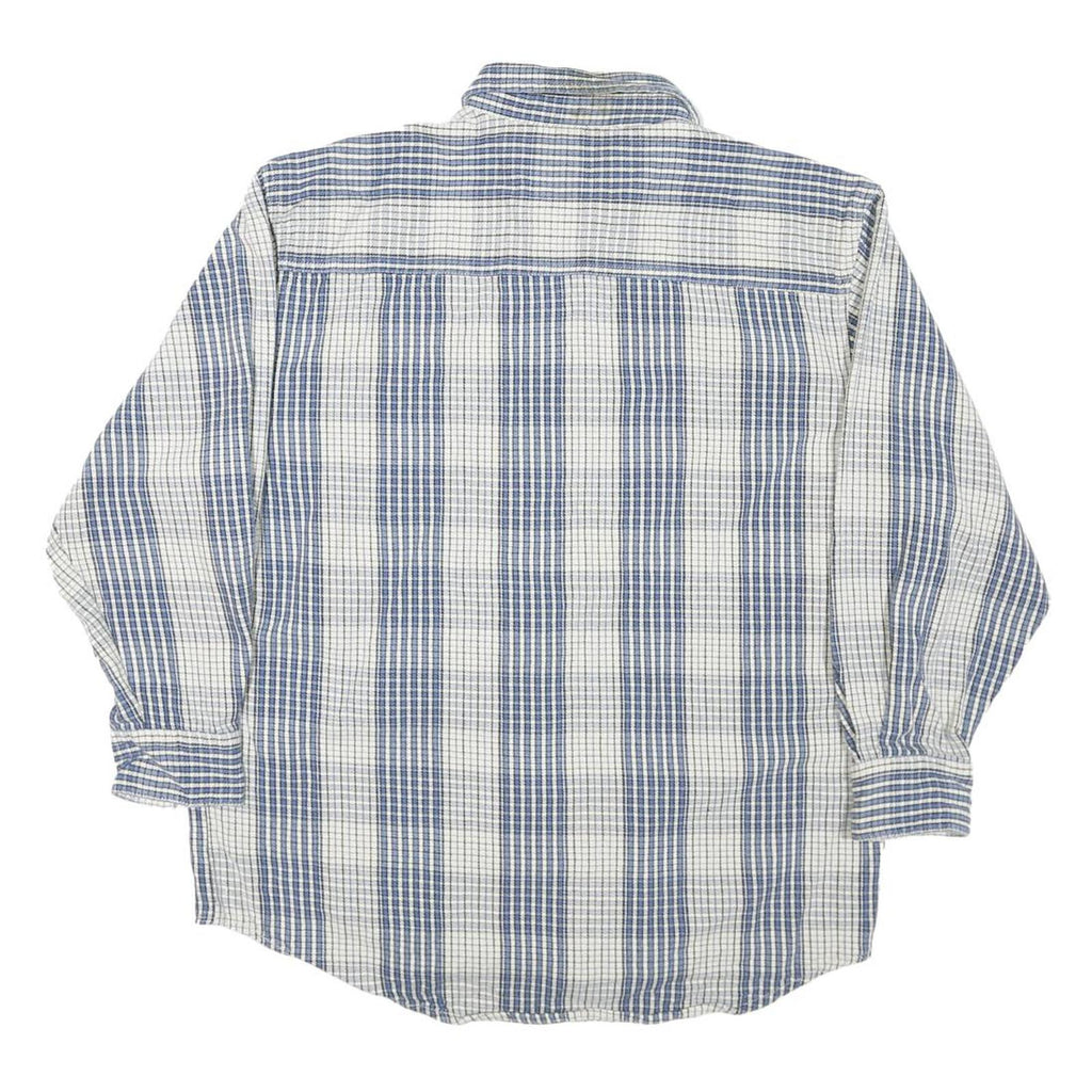 LEVI'S Mens Blue & White Striped Shirt L Cotton Blend Button Down Casual