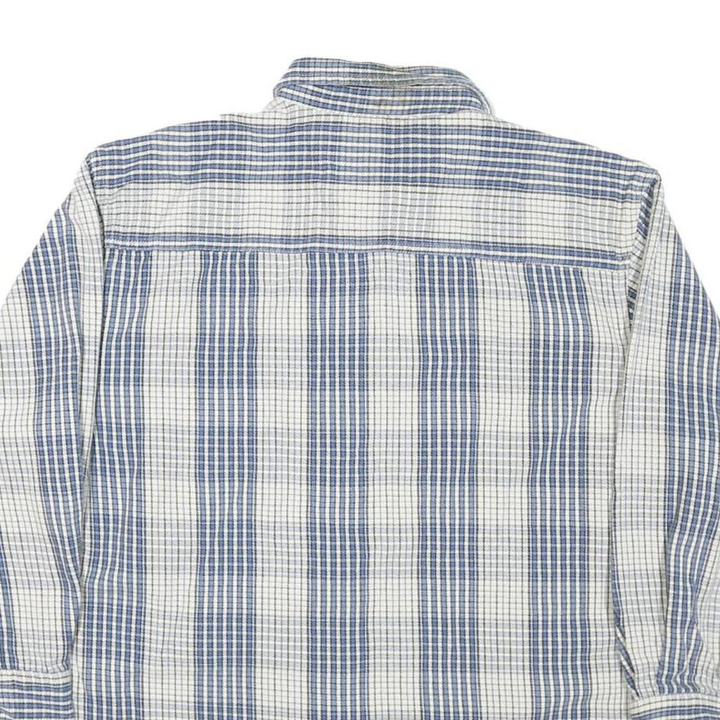 LEVI'S Mens Blue & White Striped Shirt L Cotton Blend Button Down Casual