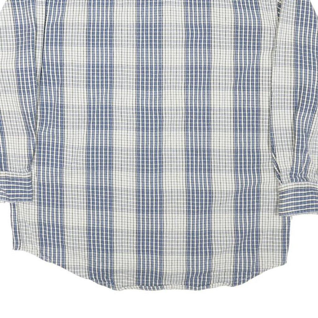 LEVI'S Mens Blue & White Striped Shirt L Cotton Blend Button Down Casual