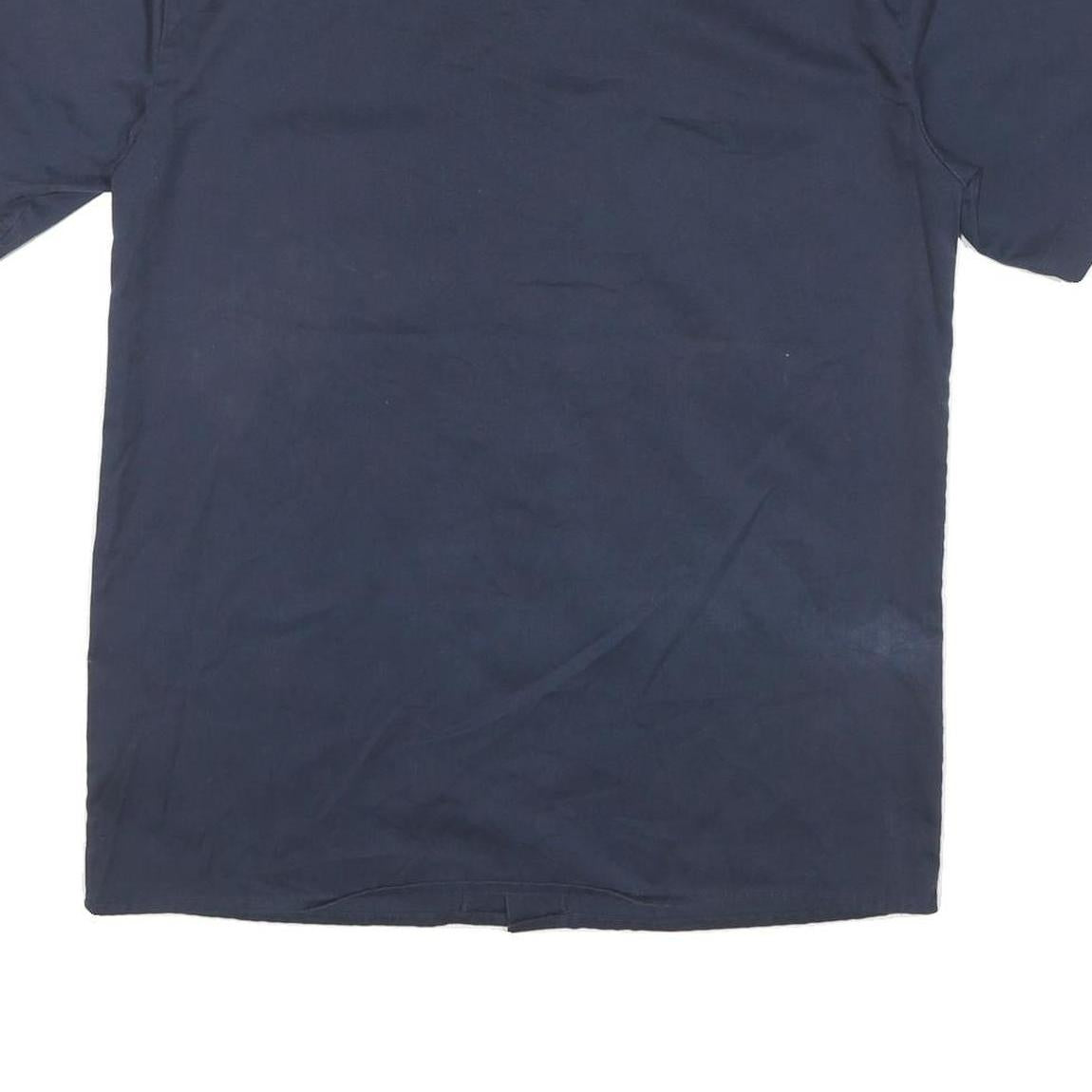 DICKIES Mens Navy Blue Work Shirt M Cotton Blend Casual Short Sleeve