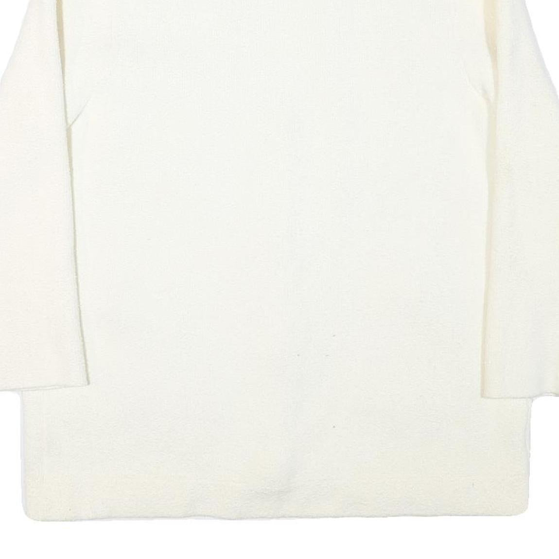 SANDRO Womens White Jacket M Polyester Blend Plain Button Vintage Chic