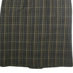 Womens Green Check Pencil Knee Length Cotton Blend Skirt M Classic Workwear
