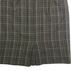 Womens Green Check Pencil Knee Length Cotton Blend Skirt M Classic Workwear