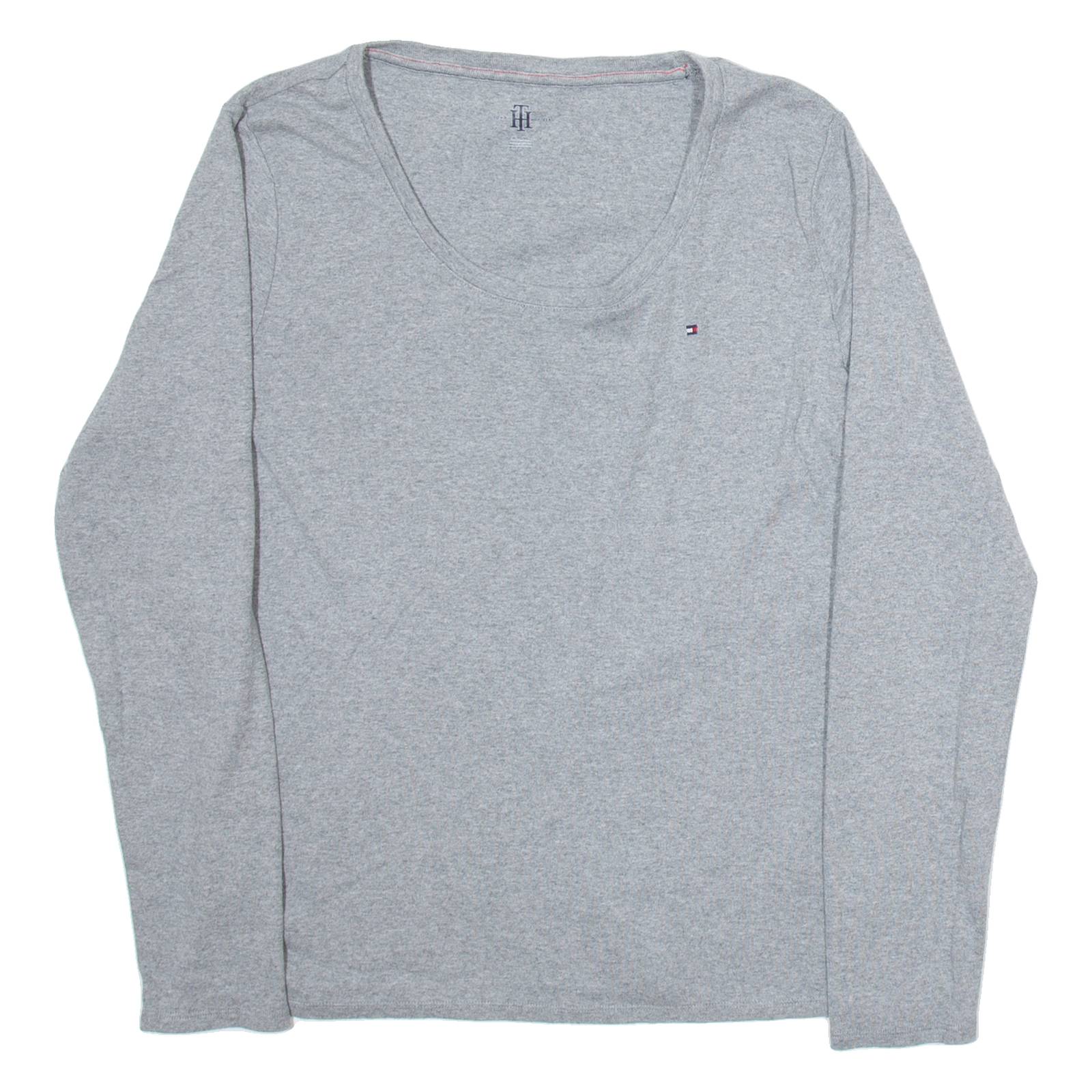 TOMMY HILFIGER Womens Jumper Grey Tight Knit XL