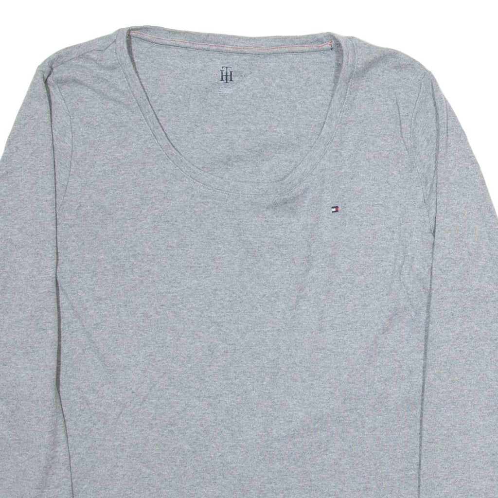 TOMMY HILFIGER Womens Jumper Grey Tight Knit XL