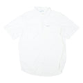 COLUMBIA Mens White Polyester Blend Short Sleeve Shirt L Lightweight Outdoor