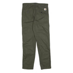CARHARTT WIP Mens Cotton Slim Tapered Trousers Olive Green W31 L29 Casual