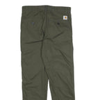CARHARTT WIP Mens Cotton Slim Tapered Trousers Olive Green W31 L29 Casual