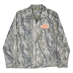 VON DUTCH Mens Green Tree Camo Logo Polyester Jacket M Woven Zip Casual Outdoor