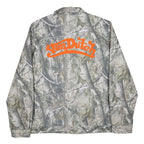 VON DUTCH Mens Green Tree Camo Logo Polyester Jacket M Woven Zip Casual Outdoor