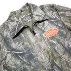 VON DUTCH Mens Green Tree Camo Logo Polyester Jacket M Woven Zip Casual Outdoor