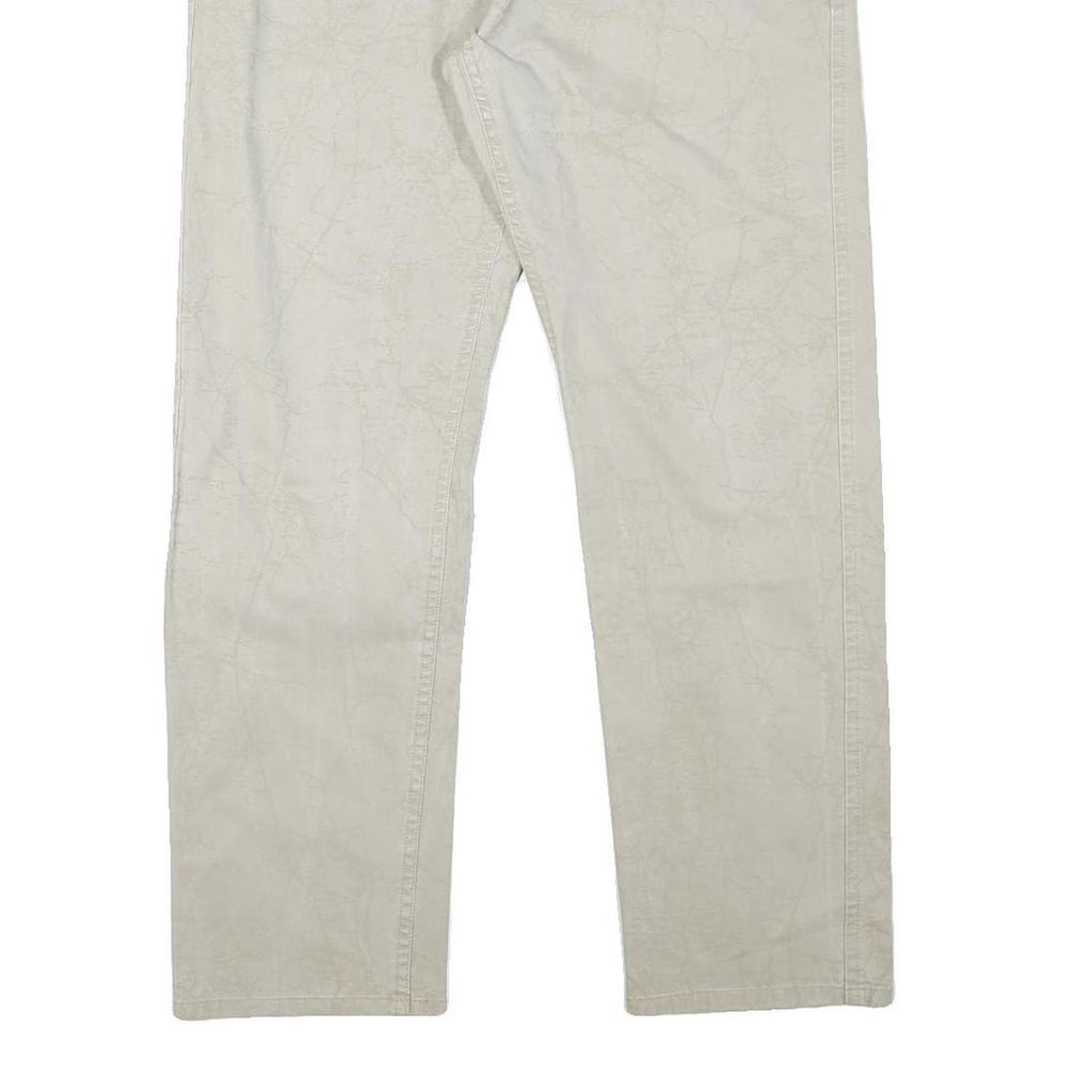 DOCKERS Mens Cotton Blend Beige Regular Fit Straight Leg Trousers W34 L29 Casual