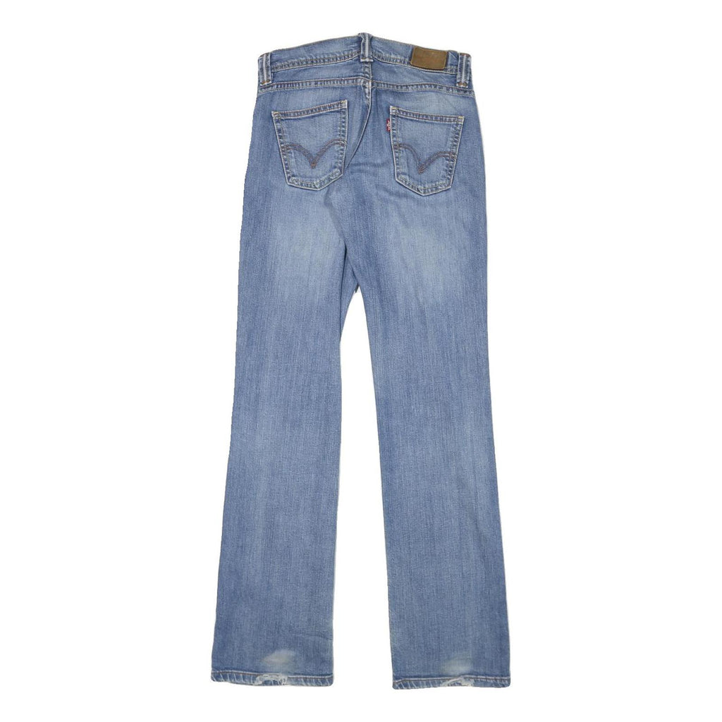 LEVI'S Womens Blue Regular Straight Denim Medium W26 L32 Classic Fit Zip Jeans