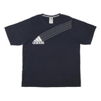 ADIDAS Mens Black Staffs Team Manager Graphic T-Shirt XL Short Sleeve Crew Neck