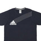 ADIDAS Mens Black Staffs Team Manager Graphic T-Shirt XL Short Sleeve Crew Neck