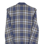 RENE SCHAAD Womens Blue & Brown Check Wool Button Jacket S Woven Classic