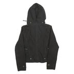 WELLENSTEYN Womens Black Jacket S Cotton Blend Hooded Zip Casual Outdoor