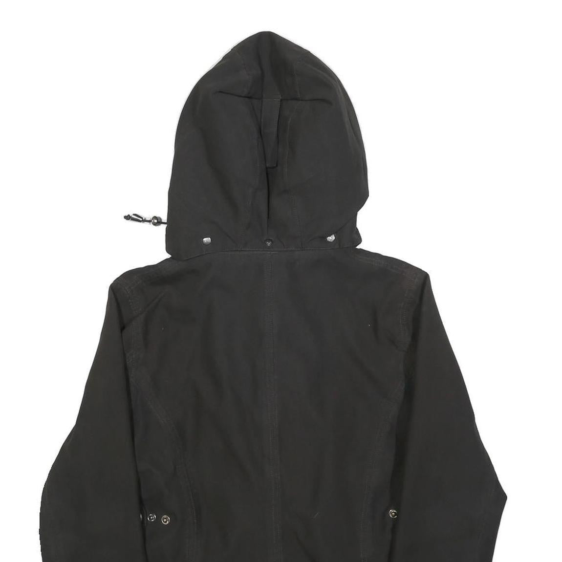 WELLENSTEYN Womens Black Jacket S Cotton Blend Hooded Zip Casual Outdoor