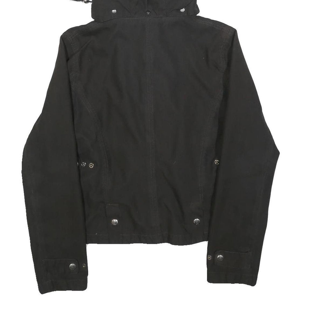 WELLENSTEYN Womens Black Jacket S Cotton Blend Hooded Zip Casual Outdoor