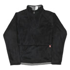 THE NORTH FACE Womens Black Plain Pullover Fleece Crew Neck Jumper L Outdoor