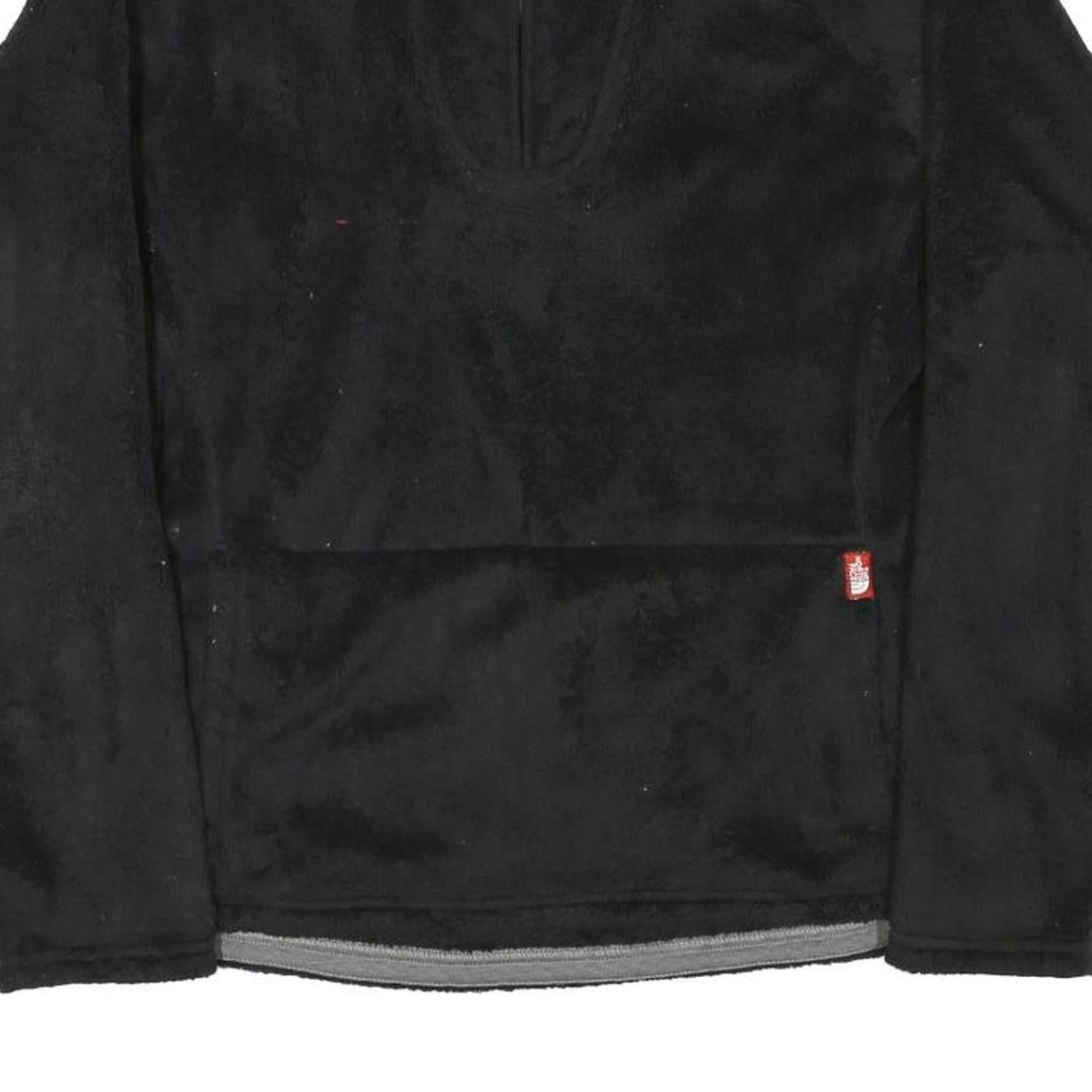 THE NORTH FACE Womens Black Plain Pullover Fleece Crew Neck Jumper L Outdoor