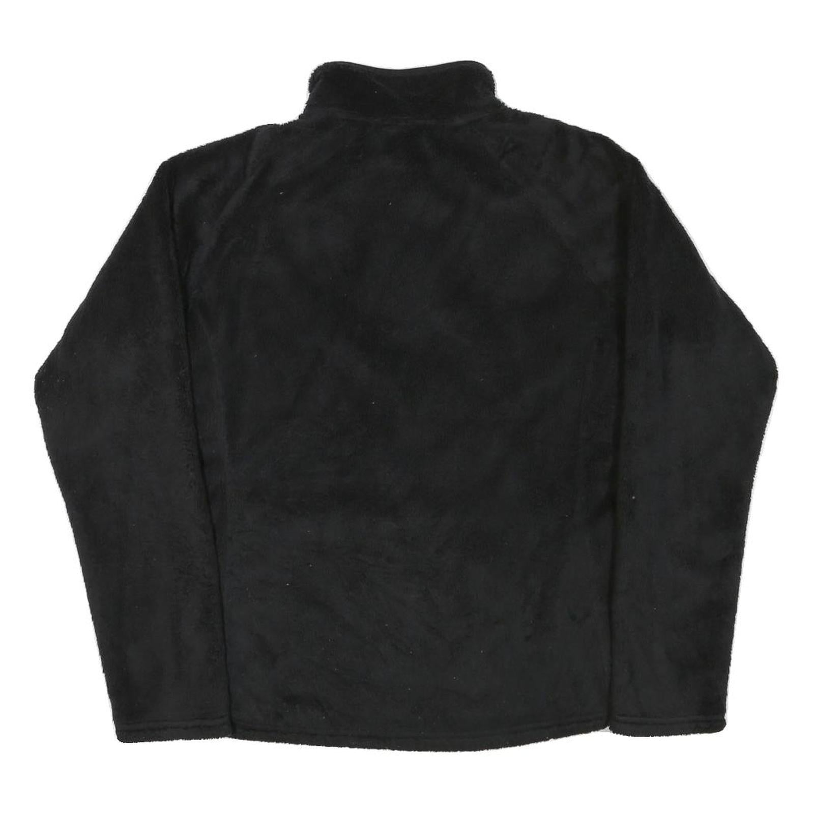 THE NORTH FACE Womens Black Plain Pullover Fleece Crew Neck Jumper L Outdoor