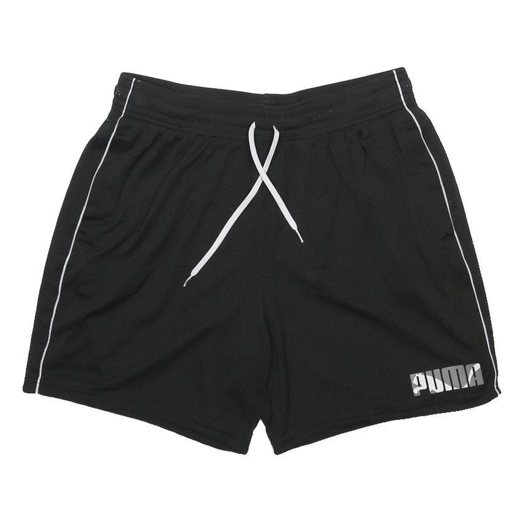 PUMA Mens Black Casual Shorts XL W31 Sports Logo Lightweight Athletic Wear