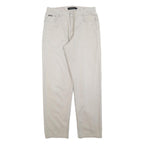 CALVIN KLEIN JEANS Mens Cotton Blend Beige Relaxed Straight Trousers W34 L32