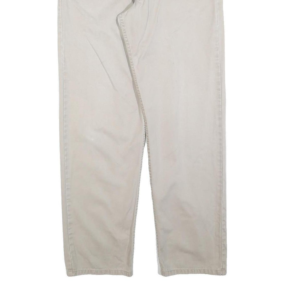 CALVIN KLEIN JEANS Mens Cotton Blend Beige Relaxed Straight Trousers W34 L32