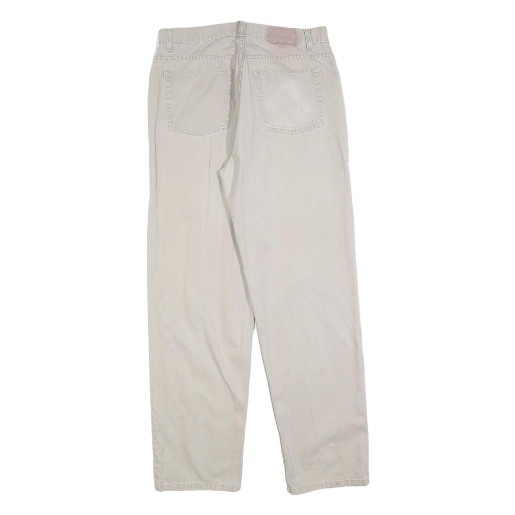 CALVIN KLEIN JEANS Mens Cotton Blend Beige Relaxed Straight Trousers W34 L32