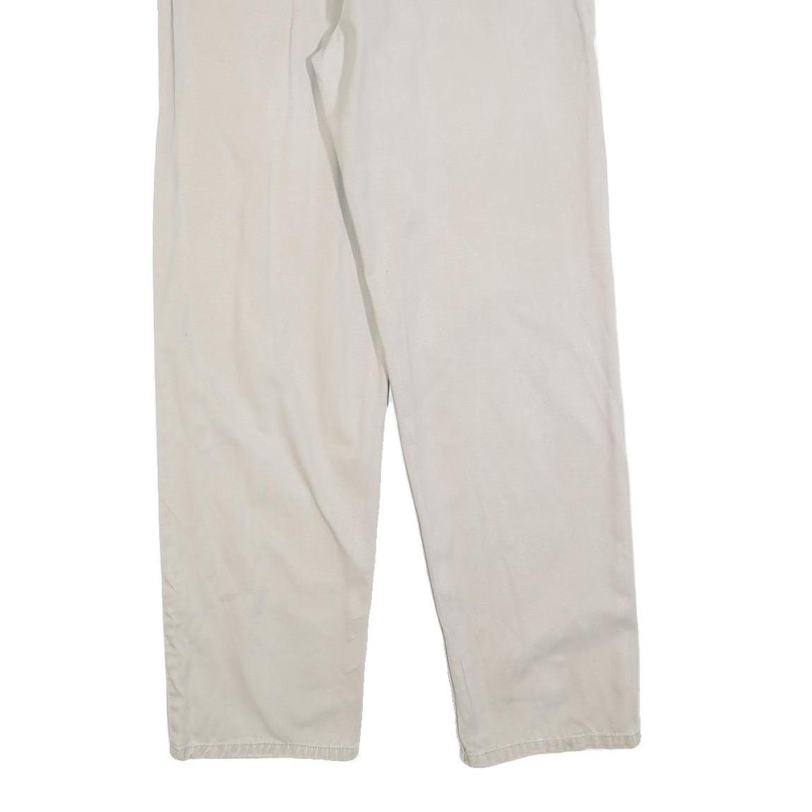 CALVIN KLEIN JEANS Mens Cotton Blend Beige Relaxed Straight Trousers W34 L32