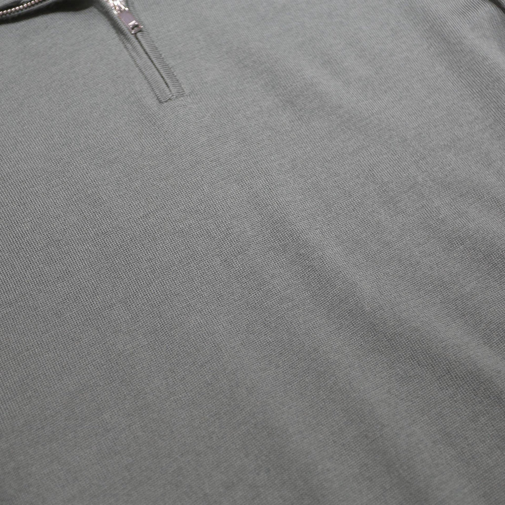 REISS Mens Green Pullover Plain Quarter Zip Basic Knit S Wool Jumper