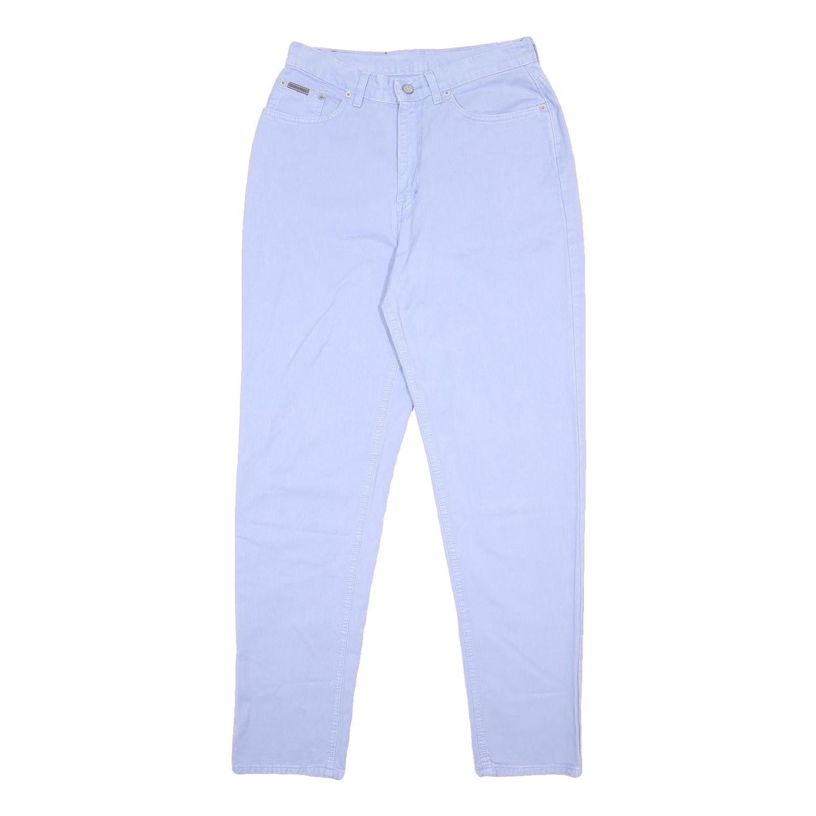 Calvin Klein Womens Jeans Blue Regular Straight Denim Light W28 L31 Classic Zip