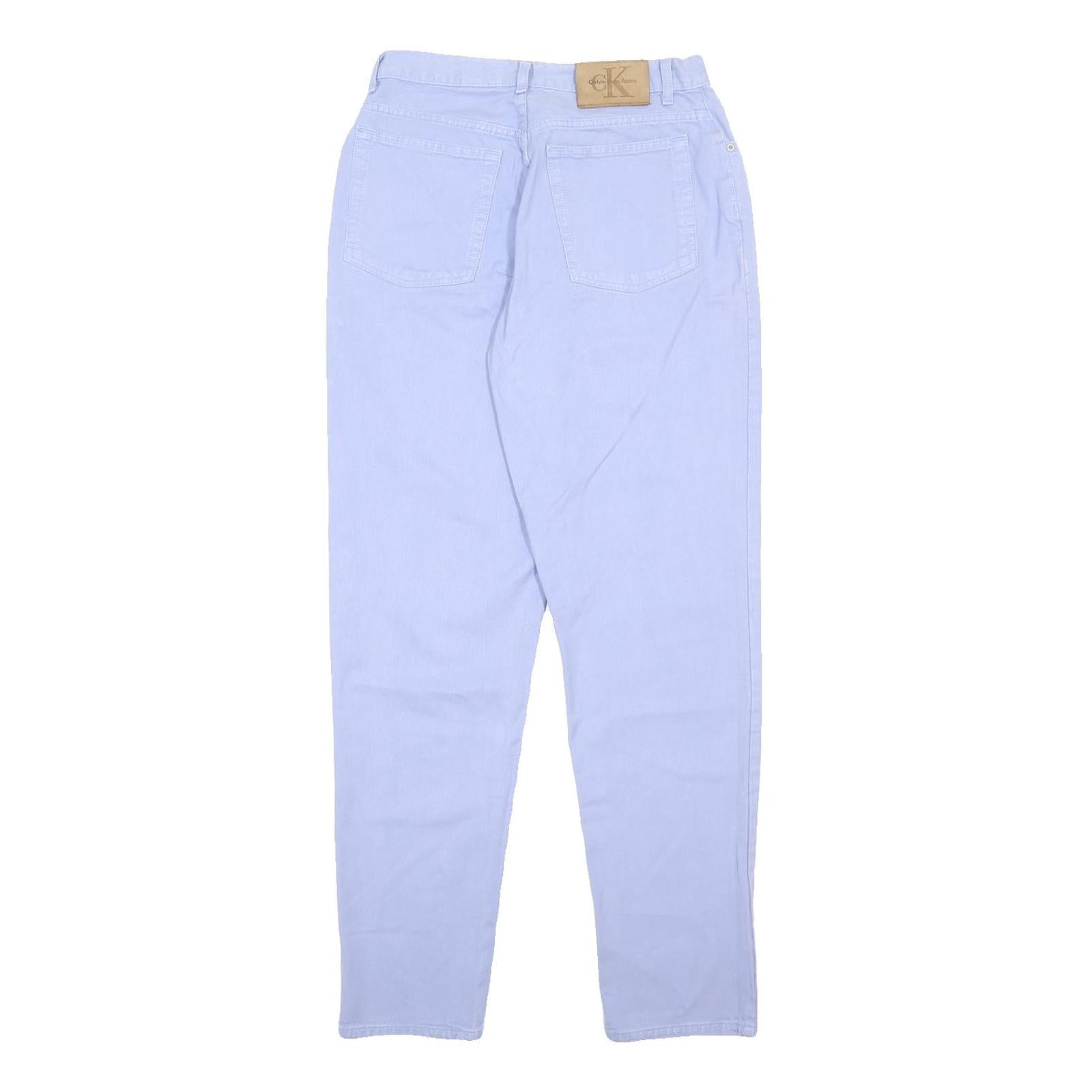 Calvin Klein Womens Jeans Blue Regular Straight Denim Light W28 L31 Classic Zip