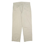 DICKIES Mens Cotton Beige Regular Straight Trousers W36 L32 Classic Workwear Zip